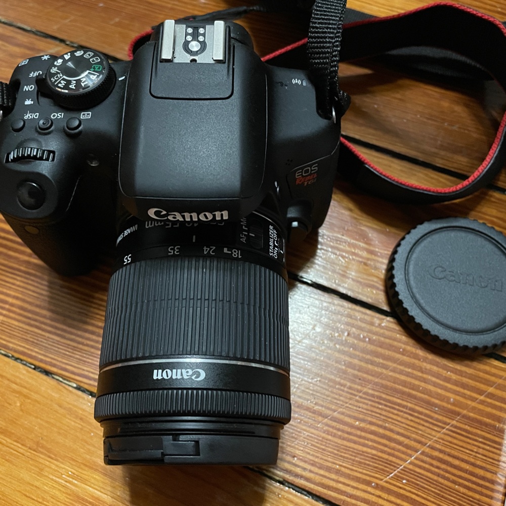 Canon DSLR Camera eos rebel t6i 750d w/polarizing lens